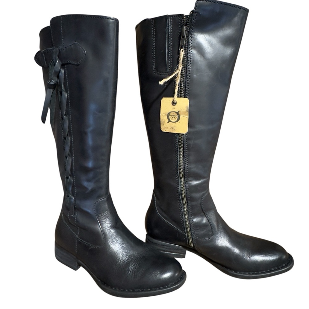 NWB Born Black Leather Boots